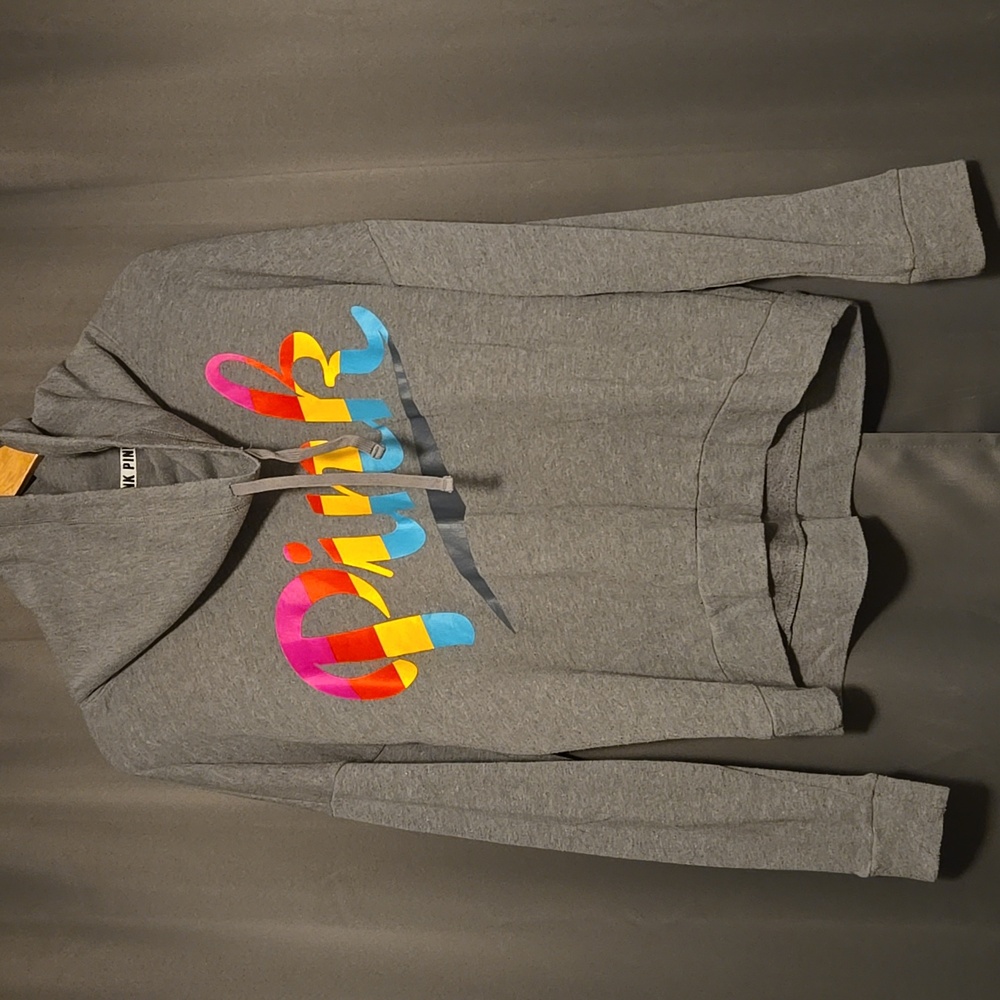 Victoria's Secret PINK rainbow cowl neck pullover